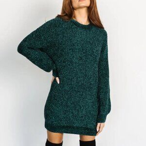 Baltic Born Emerald Green Christa Oversize Chunky Knit Tunic Sweater Size XLarge